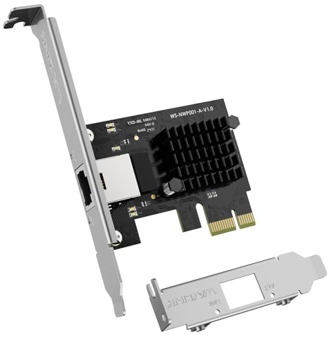 WAVLINK 1G Base-T PCIe Netzwerkkarte, 1000/100/10Mbps PCI Express Ethernet Adapter mit RTL8111H, 1G NIC für Windows 11/10/8/8.1/7/XP/Vista & Linux mit Low Profile Bracket