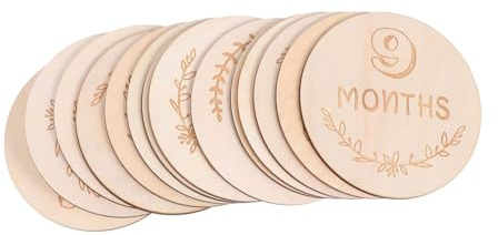OSALADI 14pièces Cartes Bois pour Suivi Mensuel des Nourrissons Cartes De Jalons Mémorables pour Accessoires Photo De Naissance Et Anniversaire