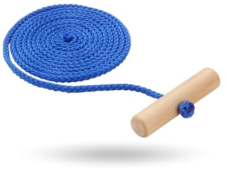 150 cm Schlittenseil - Zugseil - 150 cm - mit Schlaufe Leine Aus Holz - Perfekt als Kordel für Schlitten & Bob & Rodeln für Kinder & Erwachsene