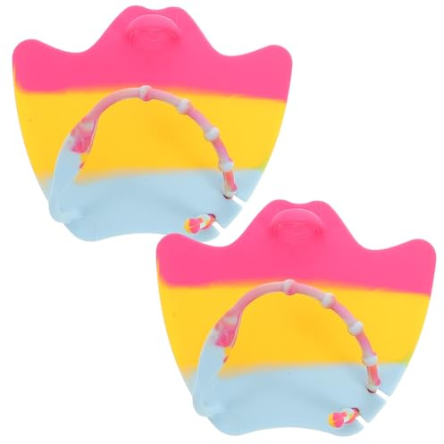 Happyyami 1pair Silicone Webbed Swim Gloves for Training and Snorkeling Adjustable Water Gloves for Adults and Boys and Girls Swim Paddles for Enhanced Underwater Performance Multi Options