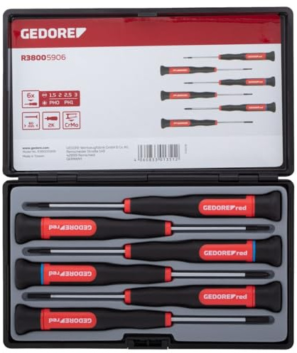 GEDORE Red 2K Electronic Screwdriver Set 6 Pieces