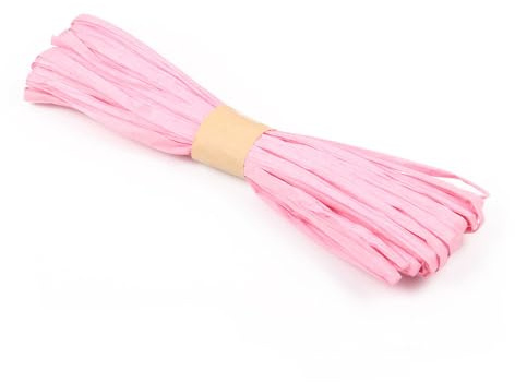 40 m Raffia, Natural Raffia Raffia Raffia Ribbon Natural Raffia Natural Florbast Raffia Raffia for Crafts for Gift Box Festival Gift Decoration Packaging, Pink