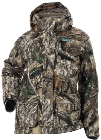 DOING SOMETHING GREAT Kylie 5.0 3-in-1 Camouflage Hunting Jacket for Women - Waterproof, Insulated, with Zip In Fleece Liner (Realtree APX, Large)