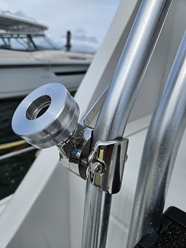 Marine-Grade Adjustable Rail Mount for Starlink Mini Antenna - Flat Dish Base Perfect for Boats, Yachts, Sailboats, and Trawlers (LM-SMINI-RL)