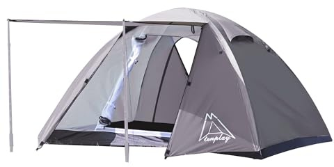 TENPLAY 2 Person Camping Tent Lightweight, PU3000mm Waterproof Backpacking Tent with Flysheet, 3-Season Double Layer Dome Tent with Aluminium Poles, 2 Doors for Hiking Outdoor Mountaineering