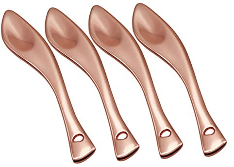 DEARMAMY 4pièces Applicateur De Crème Pour Yeux Cuillères à Cosmétiques Métal Pour Crème Visage Et Autres Produits Cosmétiques