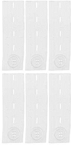 RIZGHWOY Elastisk Förlängningsknapp för Correa Extension Maternity Association, Byxknapp för Kvinnor och Män - 6 St (Vit)