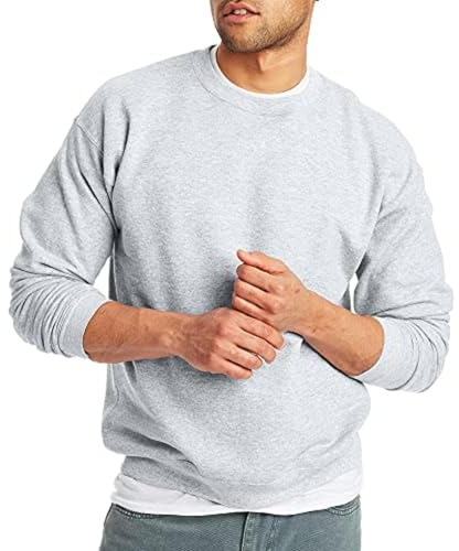 Hanes Men's Ecosmart Sweatshirtecosmart - Ecosmart Sweatshirt, Ash, M UK