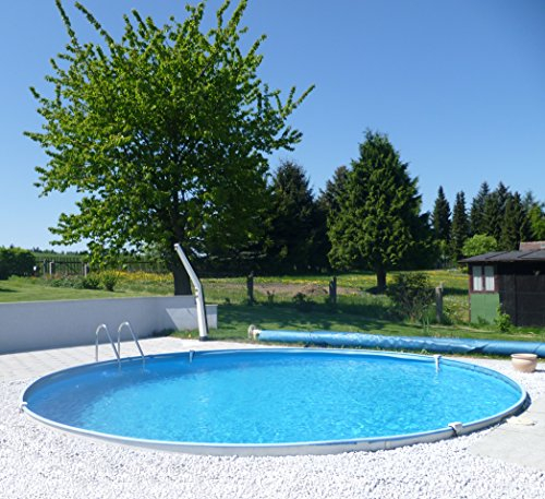 Waterman Exklusiv Stahlwandbecken Rundform Tiefe 120 cm 400 x 120 cm