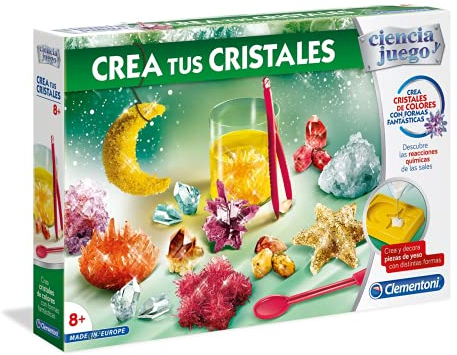 Clementoni CREA Tus Cristales, Juego científico a Partir de 8 años, Juguete en español (55288), Surtido de Colores