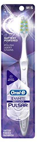 Oral-B Toothbrush Pulsar Soft 3D White (Battery Powered) (2 Pack)