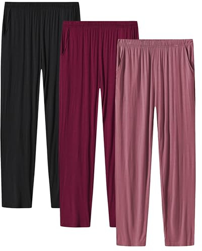 MoFiz Women Pyjamas Bottoms Trousers Super Soft Comfy Lounge Sleep Pants