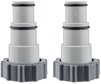 Adaptador para piscina, 2 unidades, manguera de piscina de 32 – 38 mm, conector de manguera, adaptador de manguera de piscina, adaptador para bombas con conexión roscada y válvula de pistón