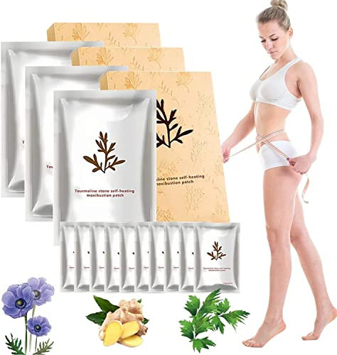 Tourmaline Self-Heating Moxibustion Patch,Tourmaline Acupressure Self-Heating Moxibustion Patch,Moxibustion Patches Natural Herb Self-Heating,for Joints/Neck/Shoulders/Back/Legs (3 Box)