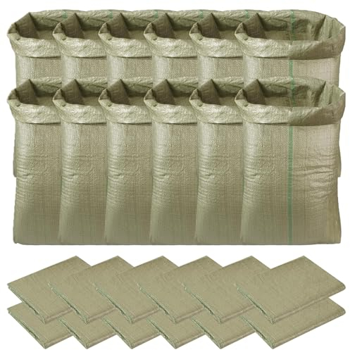 12 Pack Potato Sack Race Bags for Adults Outdoor Lawn Games Bags 40x24 Inch Large Bag for Outdoor Sports Activities, Birthday Parties, Family Gatherings, Barbecues