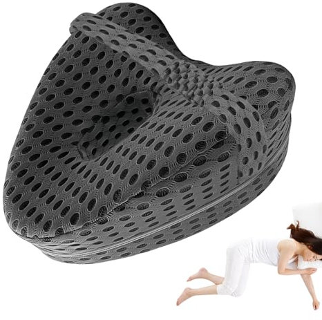 Sporgo Orthopädisches Kissen für Beine: Kniekissen für Seitenschläfer, Abnehmbare Bezüge, Memory Foam Beinkissen Ergonomisches Seitenschläferkissen, Von Entlastung Knie-Schmerzen, Hüft (Grau Gitter)