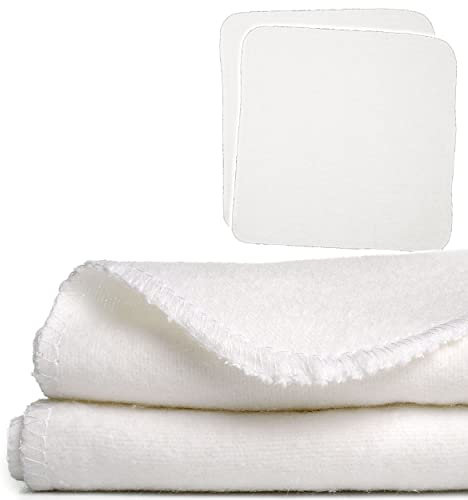 alles-meine.de GmbH 5 Stück - Moltontücher/Stoffwindeln - einfarbig weiß - 80 cm * 80 cm - 100% Baumwolle - Mulltücher/Spucktuch/Waschlappen/Babytuch - Babyspücktücher W..