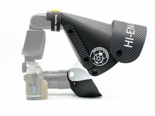 Guage Mini Size II Makro-Blitzdiffusor-Softbox – Kompakte Hufeisen-Gegenlichtblende für Makrofotografie, für Objektive bis 40mm Brennweite, Softbox-Blitz für Insekten und Blumen