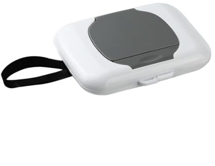 1Pc Gray Travel Wipe Holder Reusable Wet Wipe Container Box Strollers Hanging Dispensers Refillable Wipe Case Safe Wet Storage Wipe Holders Wipes and Holders