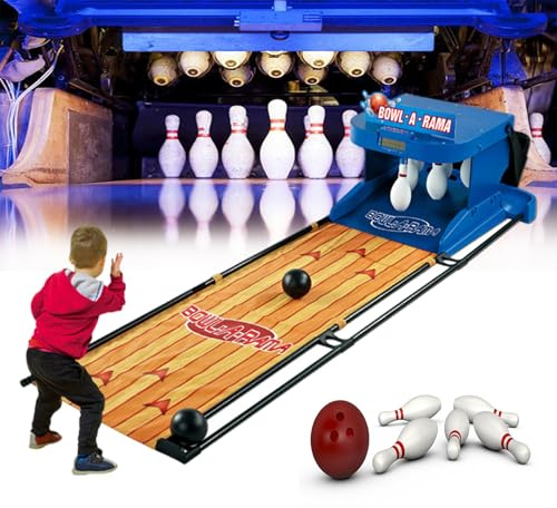 Elektroniskt bowlingspel, inomhus bowlingbollsportspelskonsol med LED-elektronisk resultattavla Automatisk återställning, belysning, simuleringsljudeffekt, för barn och vuxna,3.5m