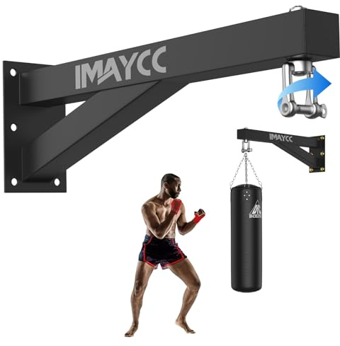 IMAYCC Nouveau Support de Sac de Frappe, Support de Sac de Boxe, Support Mural Robuste pour Sac de Frappe, Support de Sac de Frappe pour la Maison ou la Salle de Sport, pour Sac de Kickboxing, Sac de
