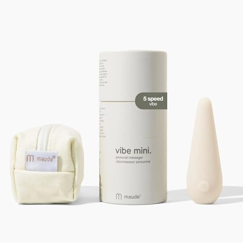 Maude Mini Vibe - Flutter Tip Bullet Vibrator - 5-Speed Discreet Mini Vibrator + External Clitoral Stimulator - Water-Resistant 100% Platinum-Grade Silicone - Sexual Wellness + Self Care Gifts (Grey)