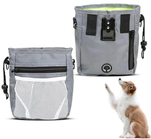 Sac de Dressage pour Chien, Multifonctionnel Distributeur Sac a Crottes Chien Porte Sac Dejection Canine, pour Sortir Pochette de Rangement pour Chiens Excréments, Dressage des Chiens de Promenade