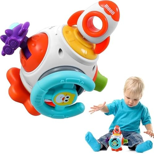 Cubo sensorial Montessori 6 en 1 para bebés de 6-12-18-36 meses: juguetes divertidos, educativos y de desarrollo, Juegos portátiles de juguete para viajar en avión y en coche para niños pequeños