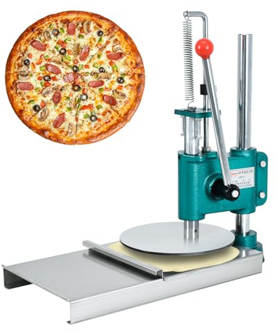 Manual Pizza Dough Press Machine, 9.5 in/24 cm Household Pizza Pastry,Pastry Manual Press Machine for Making Hand Pies, Meatloaf, Soft Rolls Pizza Dough Maker Adjustable Thickness
