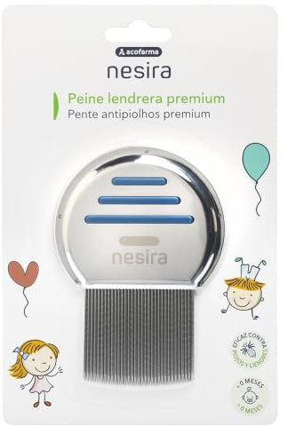 Acofarma - Peine Lendrera Premium Antipiojos Con Púas Largas Y Cerradas Para Ayudar A Retirar Piojos Y Liendres Apto Para Todo Tipo De Cabello