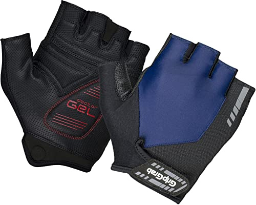 GripGrab ProGel Padded Short Finger Summer Cycling Gloves 4mm DoctorGel | Fingerless road and gravel bike glove with shock-absorbing padding, reflective details, pull-off tabs and signature gMagnets