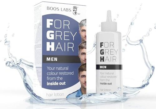 BOOS LABS For Grey Hair for Men Against Grey Hair, Healthy Alternative to Hair Dye, Hair Root Touch Up, Enzymatic Hair Product