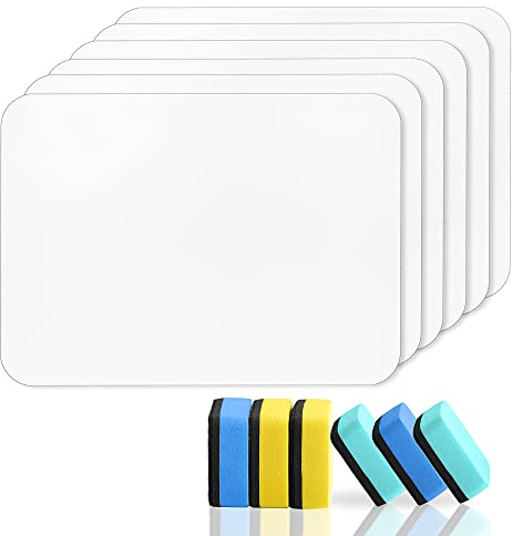 6 PCS Dry Erase Whiteboards A4 22×30cm Double Sided Mini White Boards