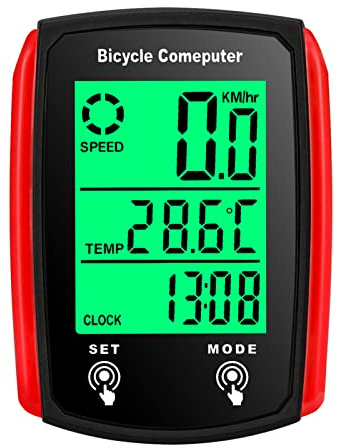 ERYUE Computer da Bicicletta,Computer da Bicicletta cablato 19 funzioni Contachilometri contachilometri Bici Computer da Bicicletta Impermeabile con retroilluminazione