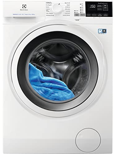 Electrolux EN7W4954OB Lavasecadora de Libre Instalación, Carga Frontal, Lava 9 Kg, Seca 5 Kg, 1400 rpm, Motor Inverter, Programa rápido, Programa rápido 20 min y 1kg en 1 hora, LCD, Blanco, Clase E