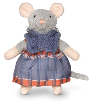 The Mouse Mansion Sam & Julia - Sams Mother Cuddly Toy - The Original from the Popular Children's Book Range - 1/12 Size for Standard Dollhouse - Contains: 1 Soft Toy Mouse 12 cm