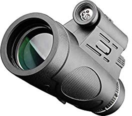 HHUARI HD-Monokular, 12 x 50 wasserdichtes tragbares Mini-Nachtsichtgerät, Weitwinkel-Zoomobjektiv, verwendet für die Reise-Jagdkamera (schwarz) Teleskope 2020 The New