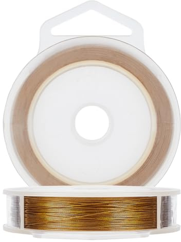 BENECREAT 100 m 7 brins Recouverts de Nylon 304 Fils en Acier Inoxydable, Fil de Chaîne de Perles de Fil de Queue de Tigre de Calibre 30/0.3mm pour la Fabrication de Bijoux de Perles de Bracelet