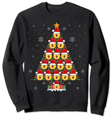Nectarine Lover Christmas Tree Santa Hat Nectarine Xmas Sweatshirt