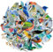 Autocollants Oiseau, 40 Pièces Autocollants de Scrapbooking Transparents Oiseaux Autocollants, Étanche Stickers Scrapbooking Autocollant Décoratif, Autocollant Oiseaux pour DIY Albums, Agendas, Mur
