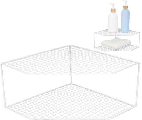 Cabilock Kitchen Pot Rack 2 Tier Pot and Pan Organiser Countertop Pan Rack Metal Wire Kitchen for Frying Pans Woks Steam Pots Home Storage