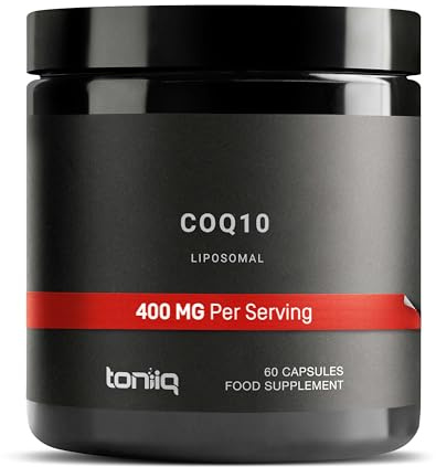 Liposomal CoQ10 400mg – 98% Pure Coenzyme Q10 | Extra Strength Formula with Enhanced Absorption – Third-Party Tested – 60 Vegetarian Capsules