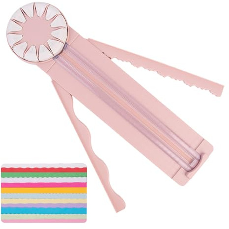 Cortador de papel, cortador de papel multifuncional 12 en 1, cortador de papel con línea ondulada punteada, papel de máquina de corte con regla lateral guía de corte, herramientas para álbumes de