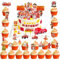 42Stk Feuerwehr Geburtstag Kuchendeckel, Feuerwehrmann Cupcake Toppers, Feuerwehr Kuchenaufsatz, Happy Birthday Feuerwehrauto Muffin Deko, Feuerwehrmann Thema Tortendeko für Jungen Kinder Party