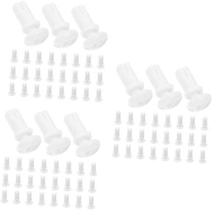Mobestech 3sets Plastic Expansion Buckle Car Door Trim Panel Clips Microwave Locking Button Kit Anchor Screws Push Type Retainer Clips Drywall Screws Microwave Locking Rivet White 100pcs*3