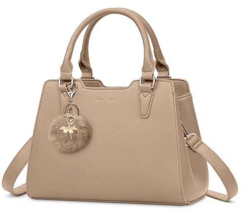 IGOLUMON Sac a Main Femme Cuir Sacs à Main Portés Sac à Main Bandoulière Sac Fourre Tout Sac Besace Sacoche Femme pour Université Travail Kaki