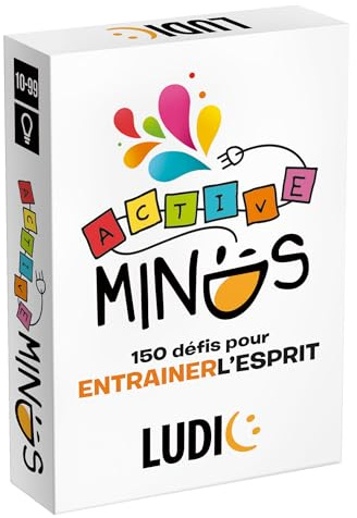 Ludic - Active Minds- 150 Défis pour Entrainer L’Esprit | Jeu De Société pour Adultes Et Enfants Dès 12 Ans, Jeu de Plateau pour Toute La Famille, Jeu de Cartes, Idée Cadeau Garçon Fille Enfant