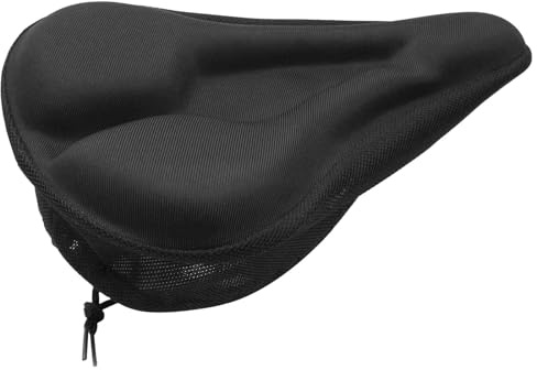 FAYAHAR Housse de Selle de Vélo, Silicone Coussin de Selle de Vélo Ultra Confortable, Réglable, Épais, Doux, Ergonomie Hommes et Femmes pour VTT de Montagne