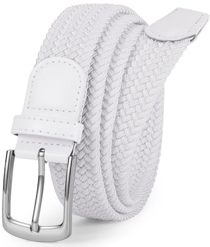 VONMELLI Mens Elastic Woven Golf Belt Casual Stretch Braided Web Belt 1 3/8 Gift for Golf Pants Shorts Jeans
