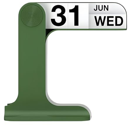 Flip Perpetual Calendar Desk Calendar For Daily Office Home Decor Desk Ornament Desk Accessories Home Office Decor Monthly Weekly Daily Desktop Perpetual Calendar (Green)
